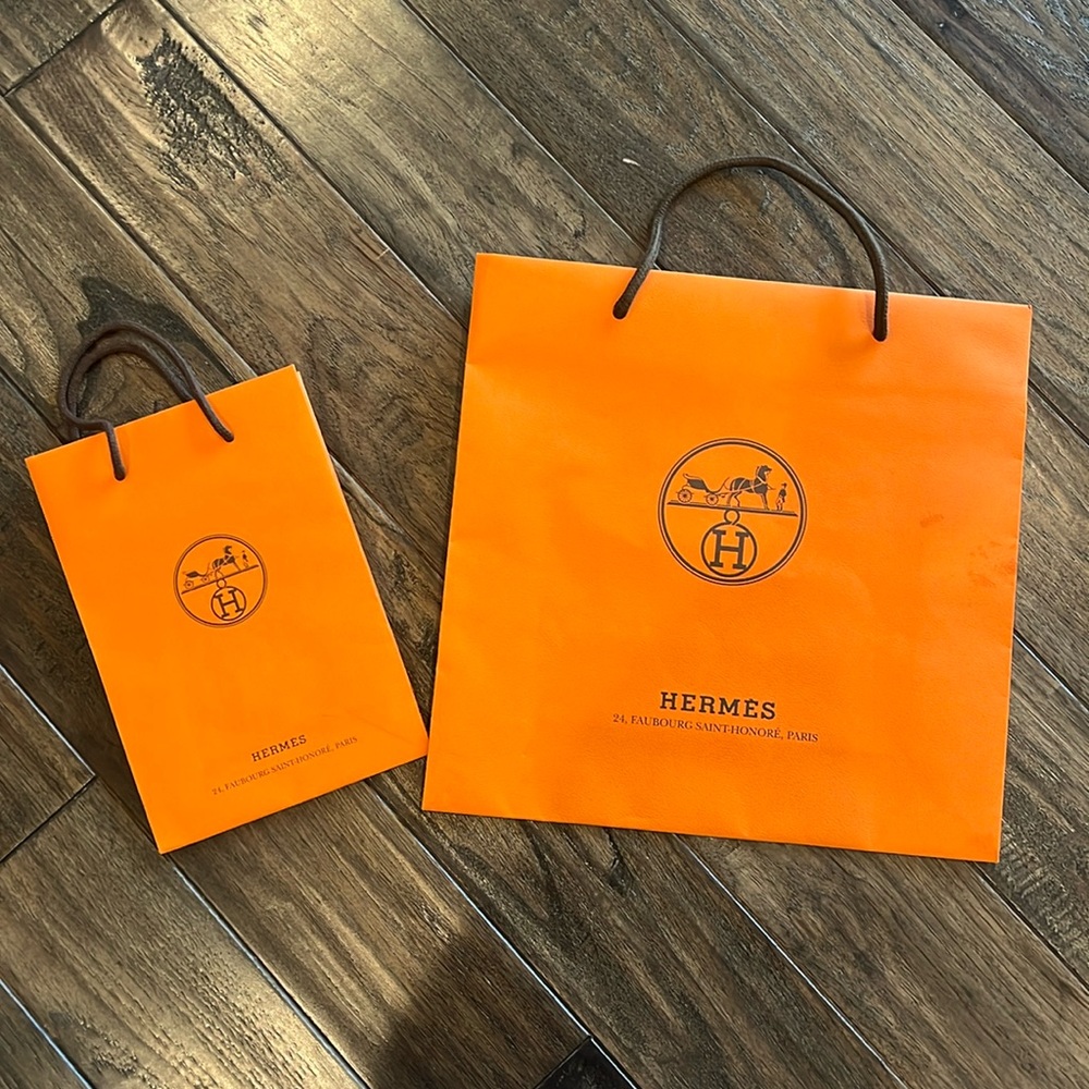 Two Hermes Shopping Bags